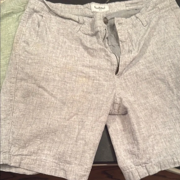 J. Crew Light Green Mens Shorts / Goodfellow & Co gray shorts - Picture 2 of 4